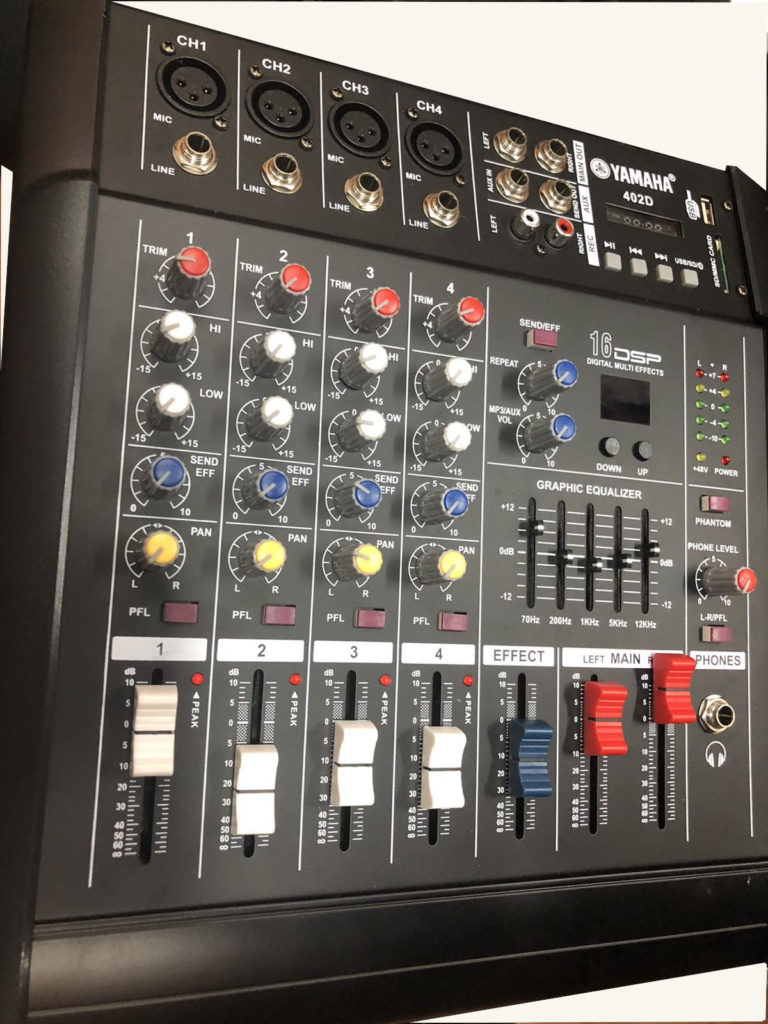 Pro 4 Channel Stage Karaoke Live Mixing console 800W Power Amplifier ...