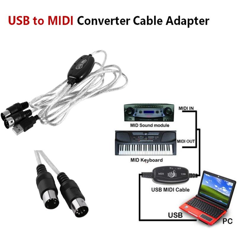 Uluru Traditionel hjælpe USB IN-OUT MIDI Interface Cable Converter PC To Music Keyboard Cord - Nepal  Music Gallery