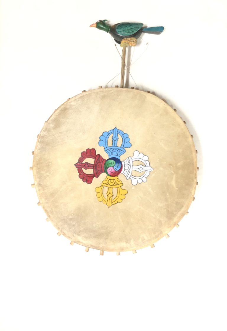 Damphu-Tamang-Drum-With-Bird – Nepal Music Gallery