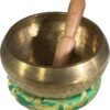 5 Gold Tibetan Meditation Yoga Singing Bowl