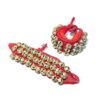 Adjustable Pad Ghungroos and Velvet Storage Bag 3-Line 1.6 Cm Ankle Bells