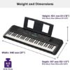 Yamaha PSR-E283 61 Key Portable Keyboard for Beginners with Music Rest, Power Adapter - Image 2