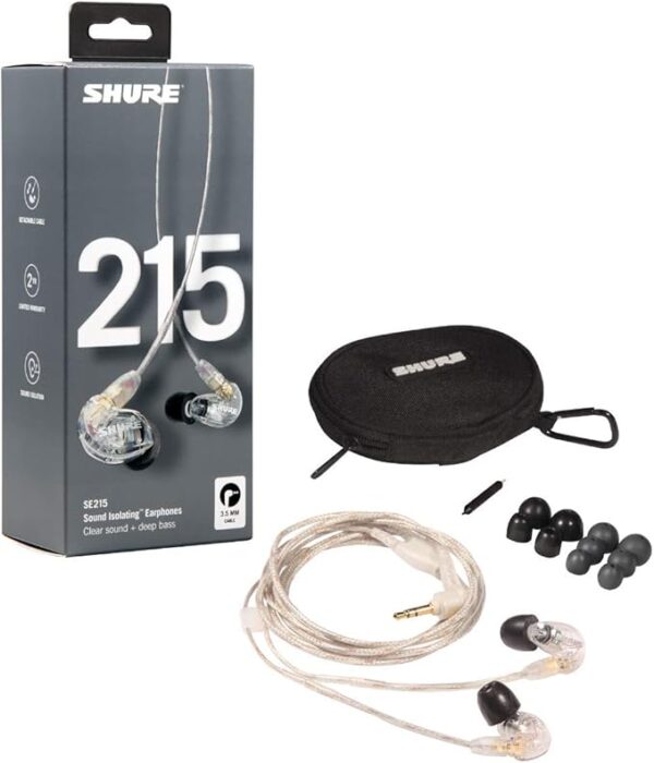 Shure SE215-CL Professional Over the Ear Earphones