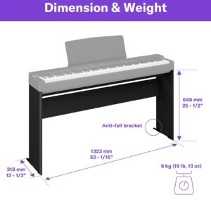 Yamaha L200B Stand for P-225 Digital Piano - Black